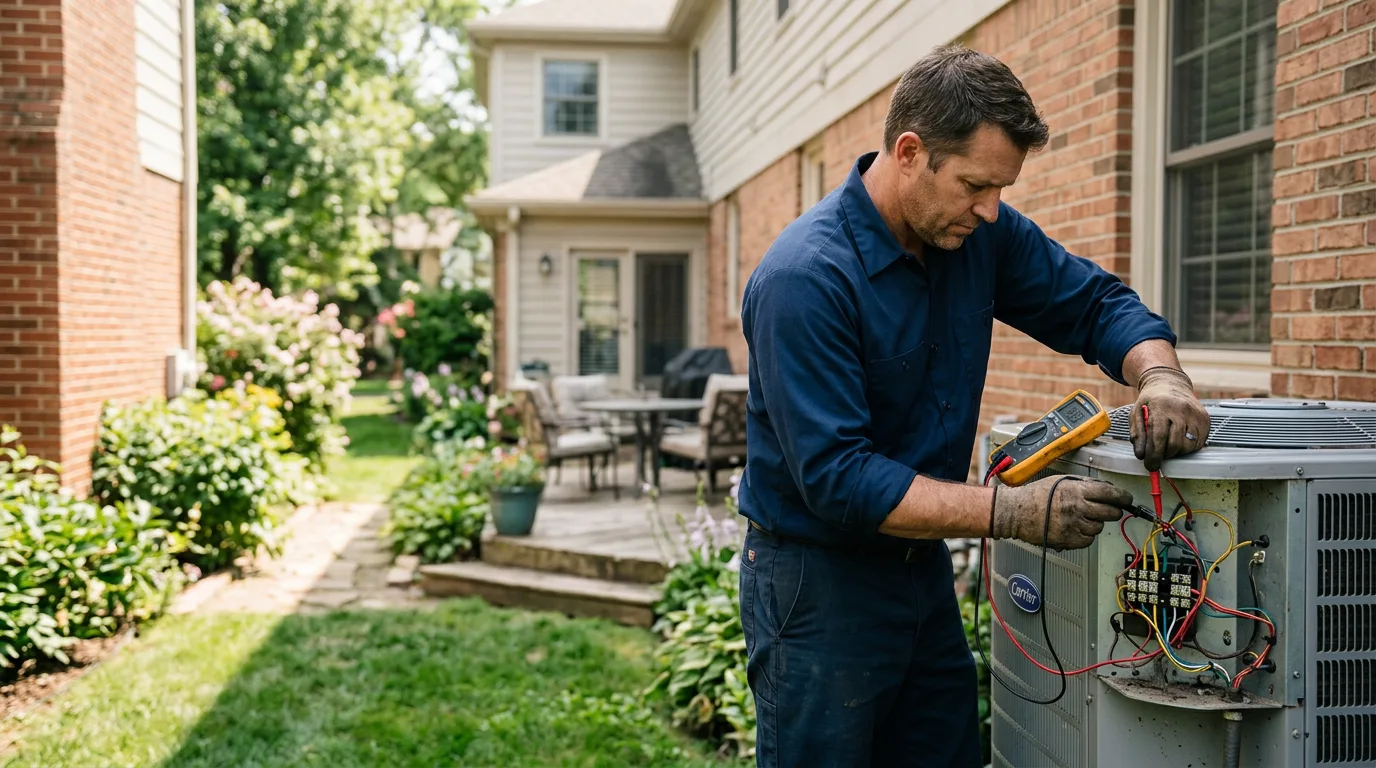 HVAC technician working near Porum, OK